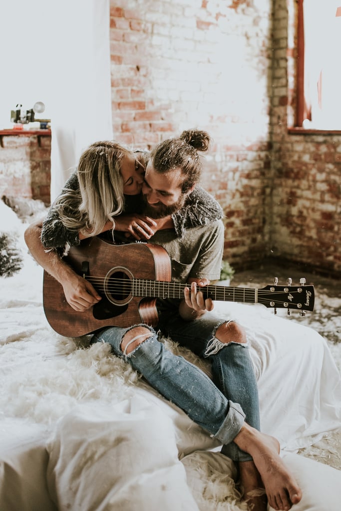 Cozy Engagement Photo Shoot In A Loft Popsugar Love And Sex 