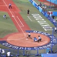 Softball Olympians Don't Mind Playing on a Baseball Field — but It's Still Tough to See