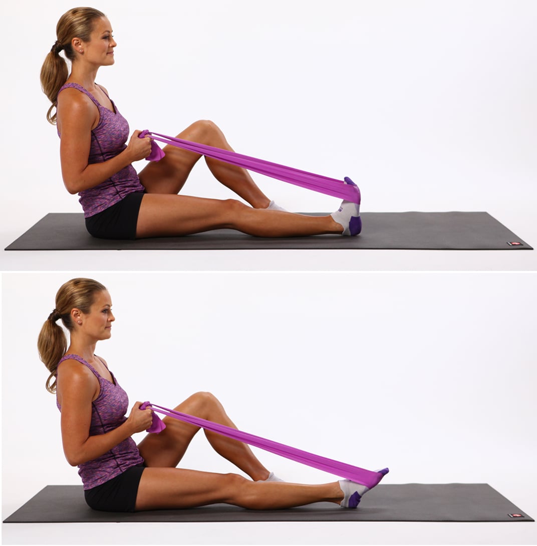 Pregnancy Exercises - Single Leg Stretch with Exercise Band 