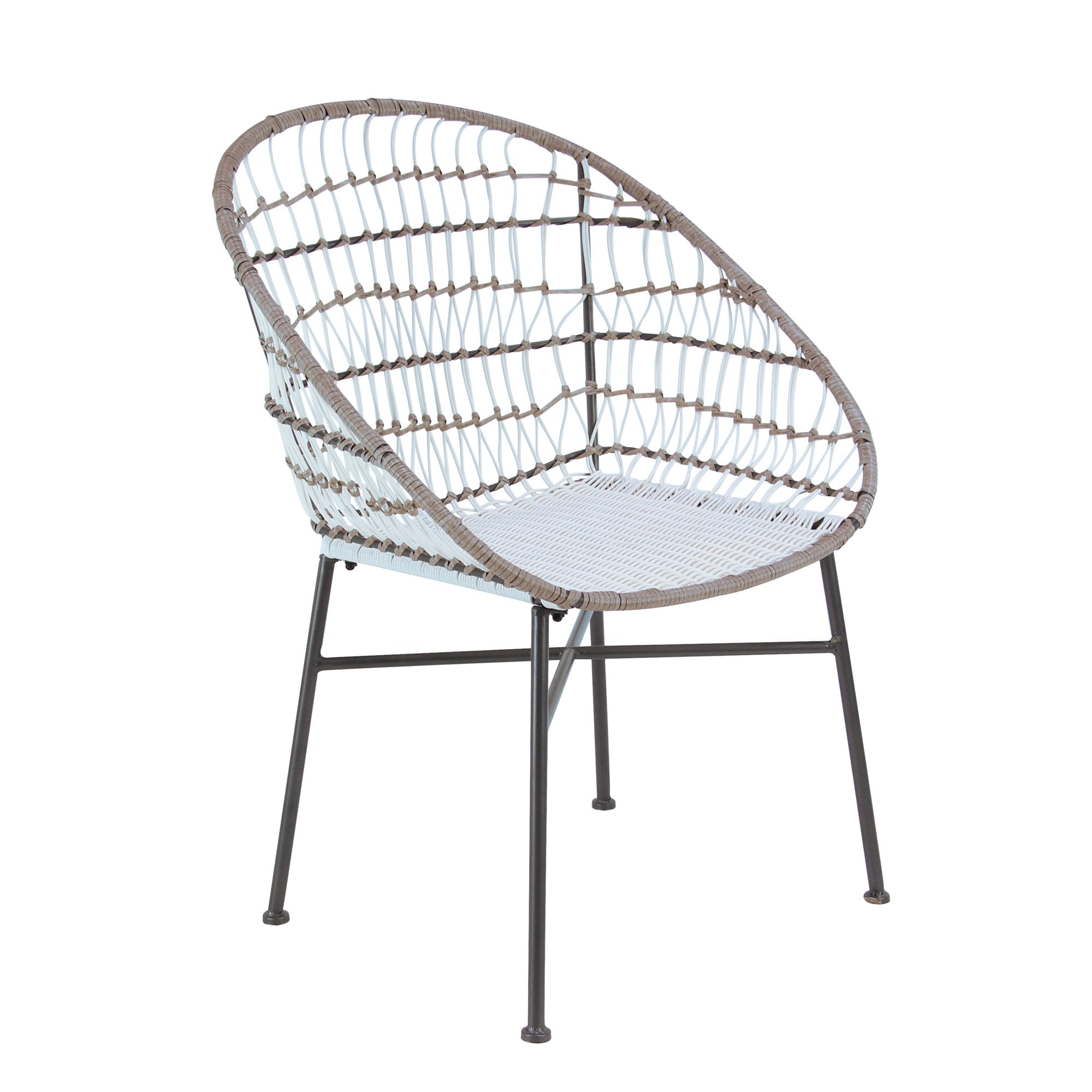 Decmode Contemporary Iron And Rattan Chair Small Space Furniture From Walmart Popsugar Home Uk Photo 43