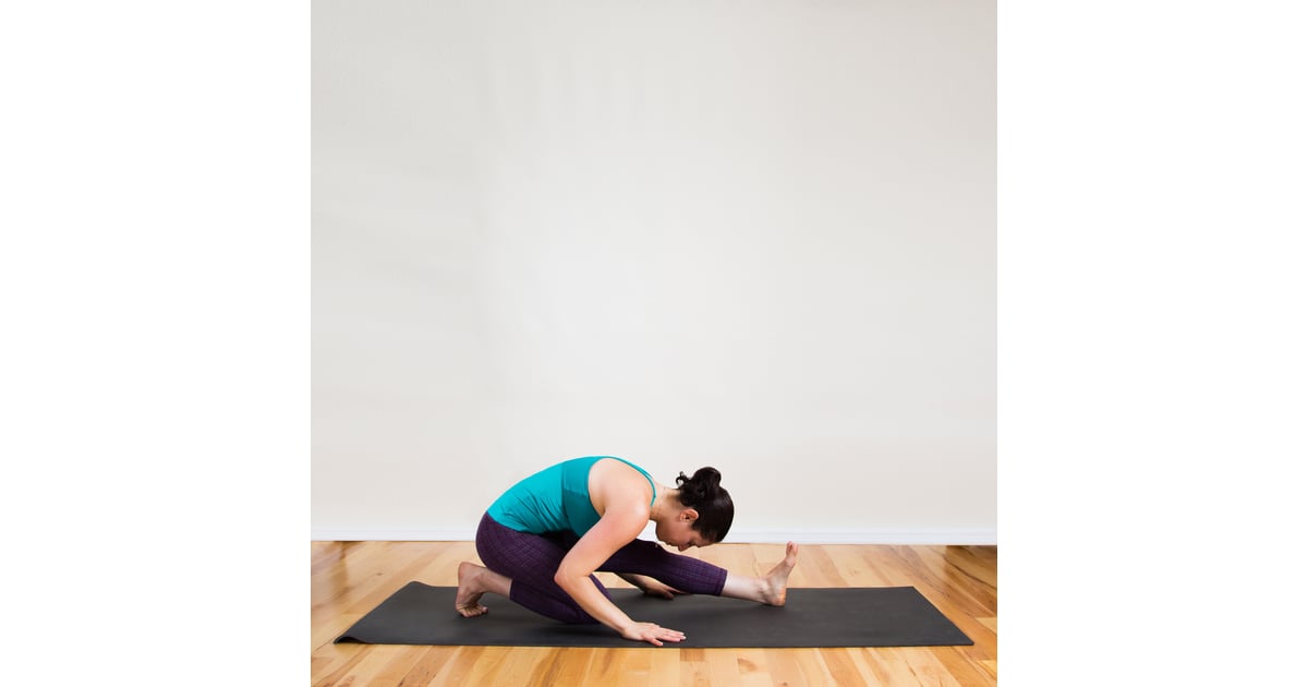 Lifted Head to Knee Sun Salutation For Runners POPSUGAR Fitness