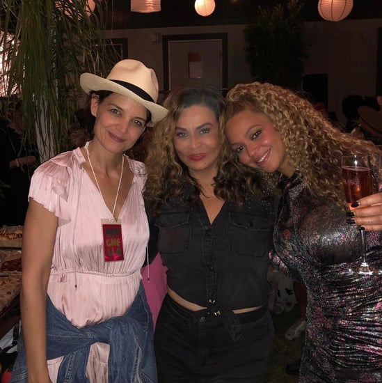 Katie Holmes, Beyoncé, and Tina Knowles at Coachella