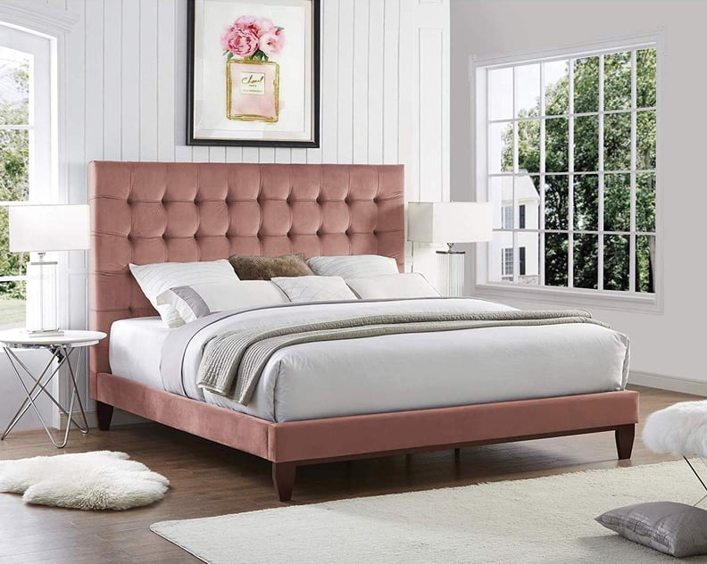 Home Velvet Platform Bedframe