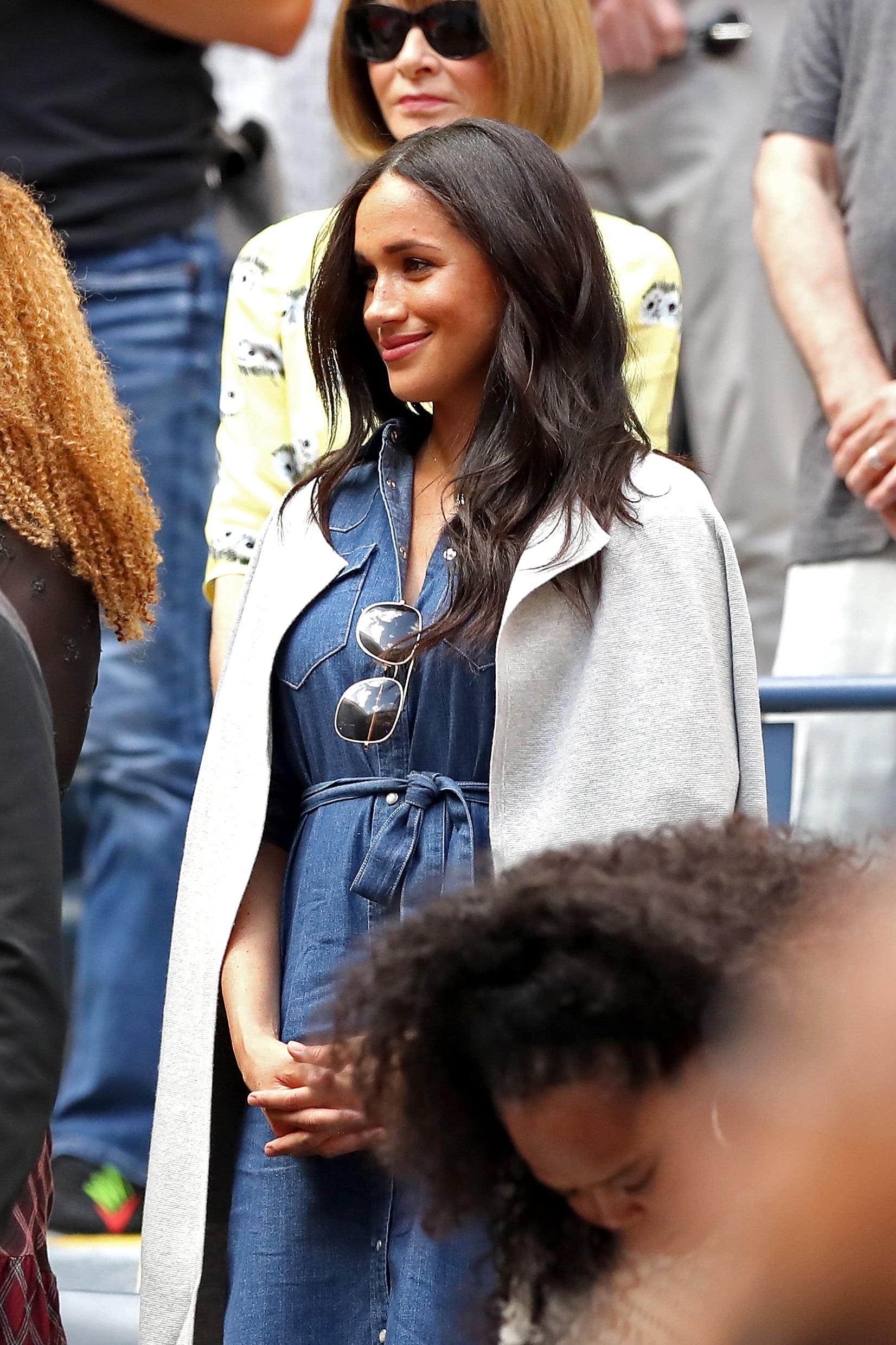 Meghan Markle s Wears Denim Dress at the 2019 US Open POPSUGAR