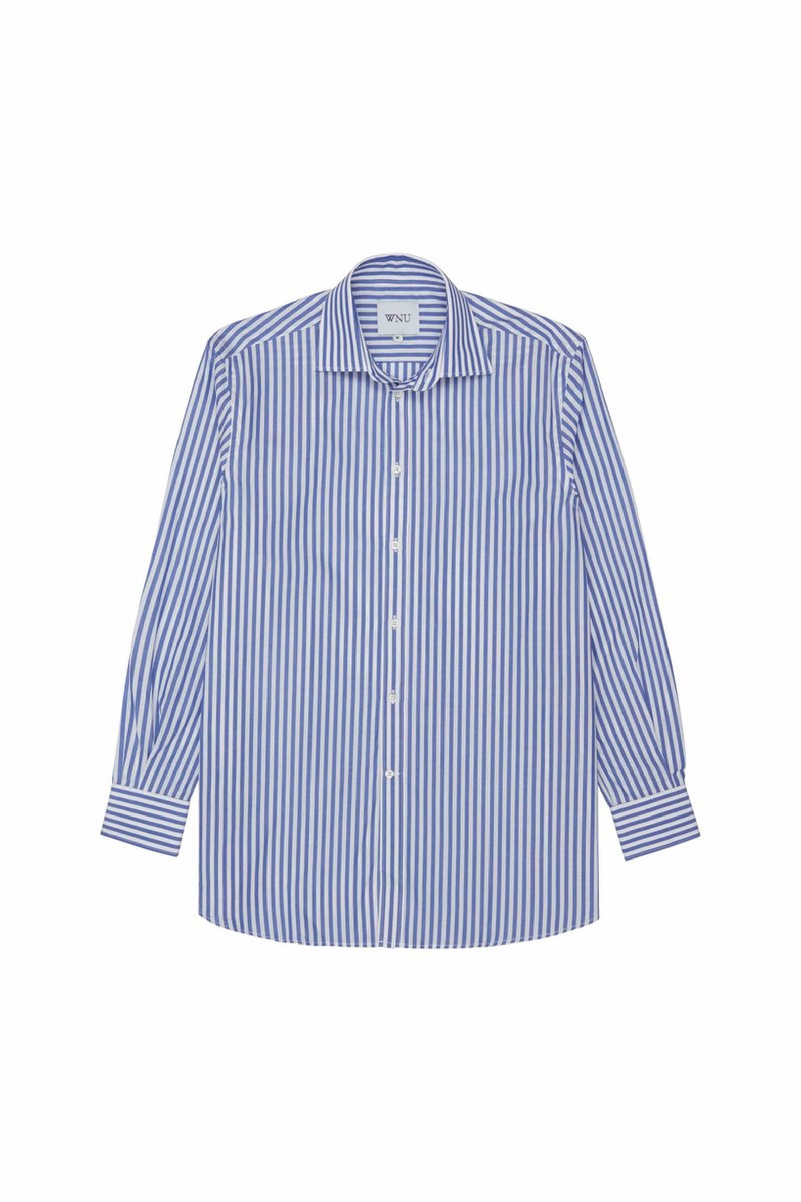 Meghan Markle's Blue Stripe Shirt by With Nothing Underneath | POPSUGAR ...