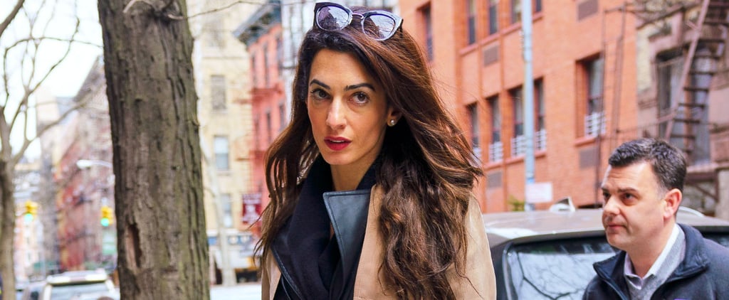 Amal Clooney Alexander Wang Leather Trench Coat
