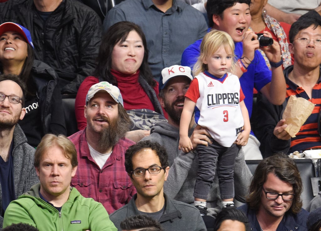 Jason Sudeikis and Son Otis at Clippers Game January 2016