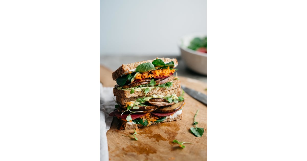 Avocado Club Sandwich With Marinated Portobello Mushrooms Vegetarian Sandwich Fillings, Ideas