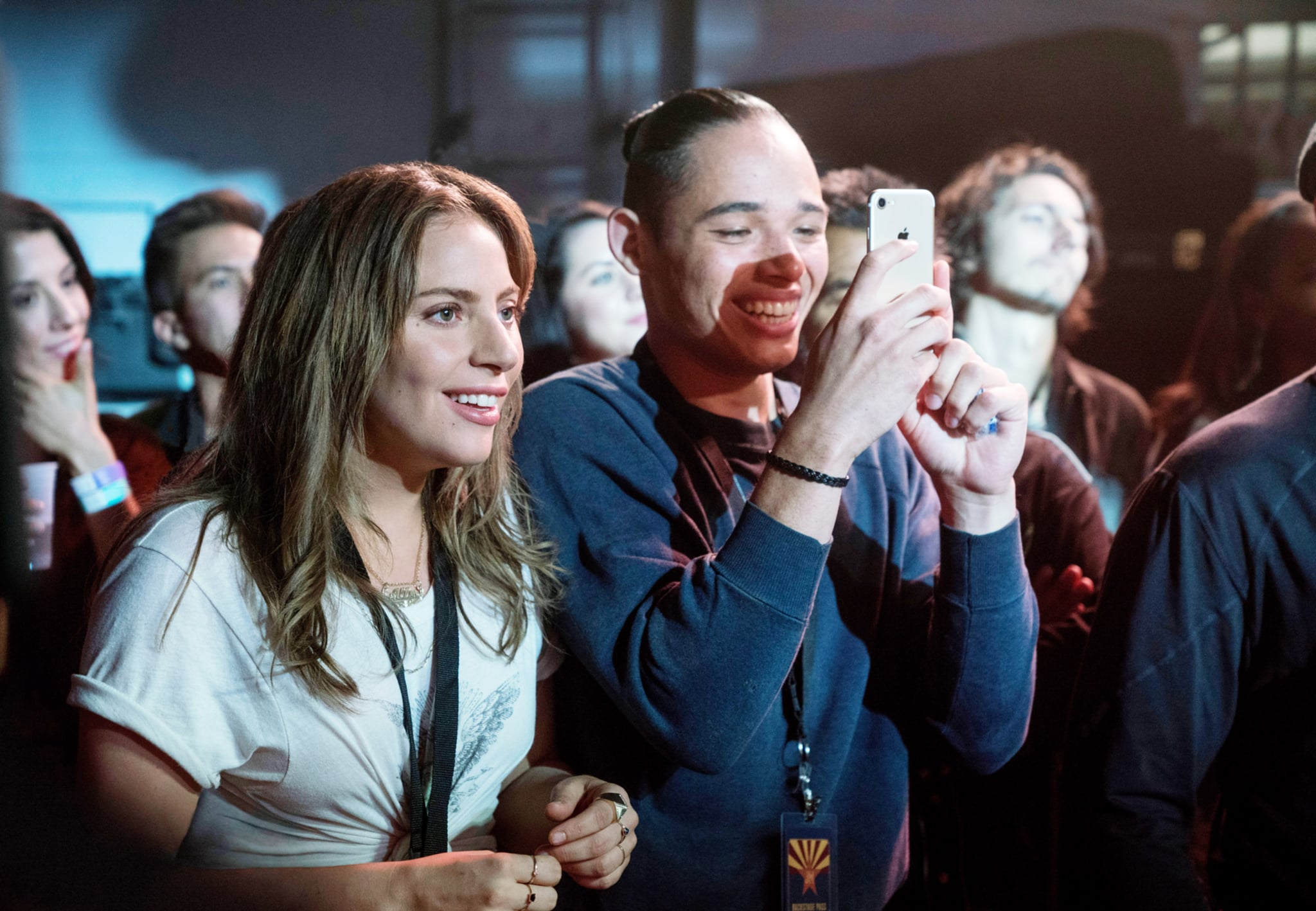 A STAR IS BORN, l-r: Lady Gaga, Anthony Ramos, 2018. ph: Clay Enos/ Warner Bros./courtesy Everett Collection