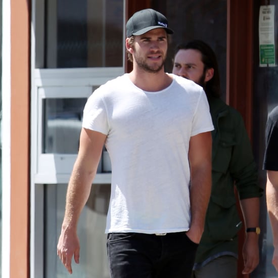 Liam Hemsworth Walking With Friends in LA