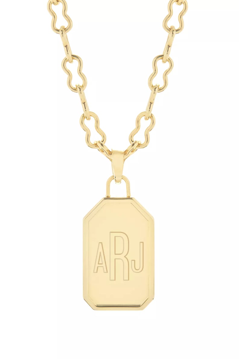 Go For the Gold: Brook & York Custom Monogram Statement Pendant Necklace