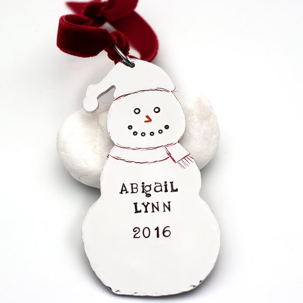 Stamped Snowman Ornament