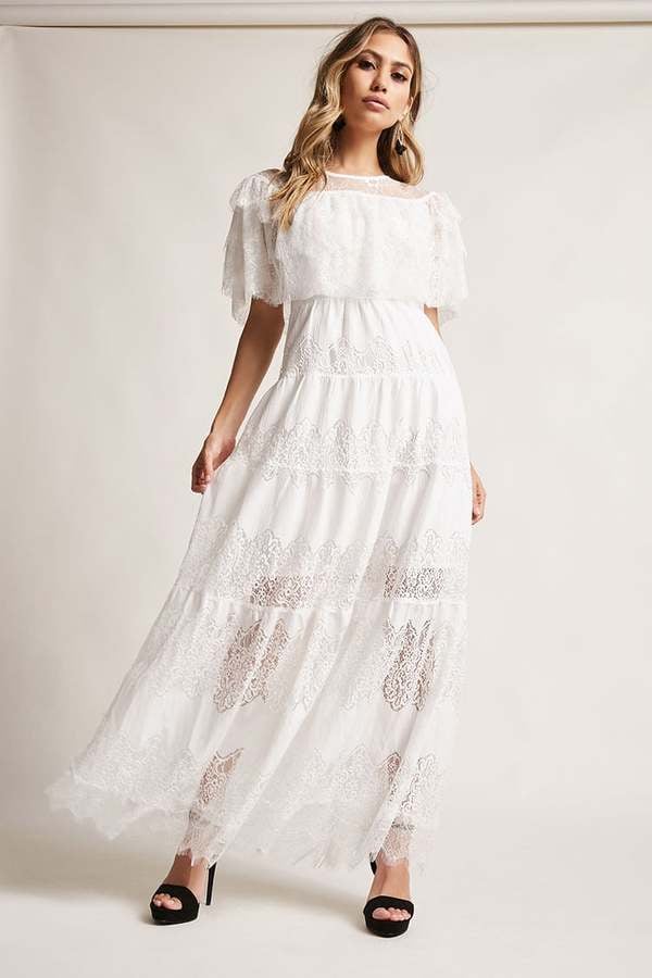 Forever 21 12x12 Tiered Lace Maxi Dress