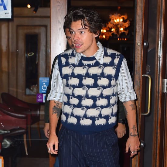 Harry Styles's Sheep-Print Sweater Vest