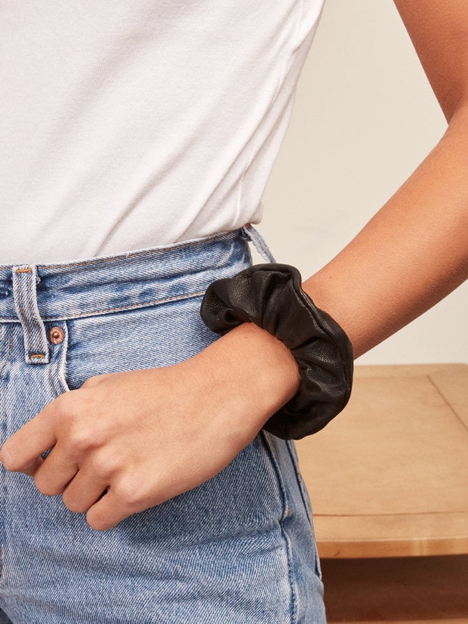 Veda Leather Scrunchie