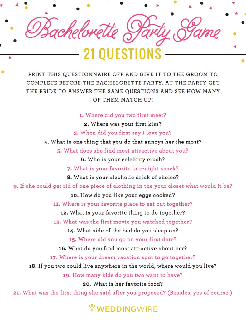 bachelorette party quiz