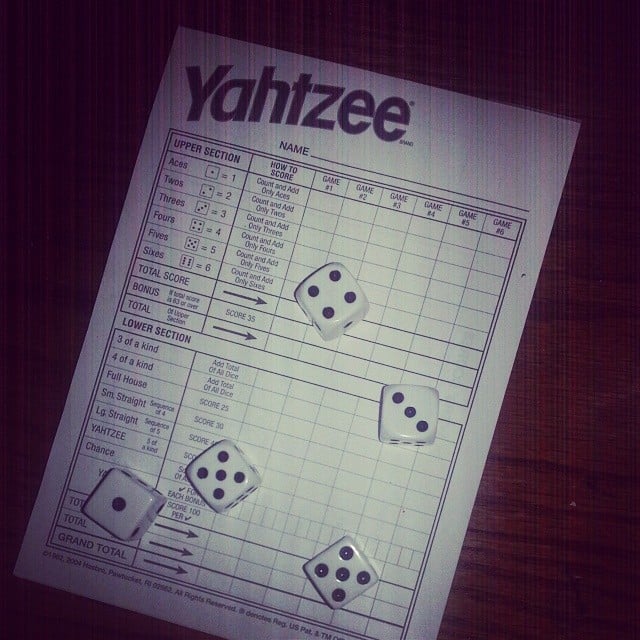 You: Play Yahtzee With Your Mom