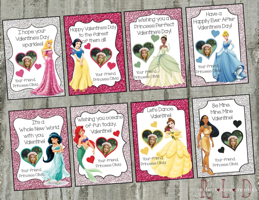 Disney Princess Valentines Day Cards Printable