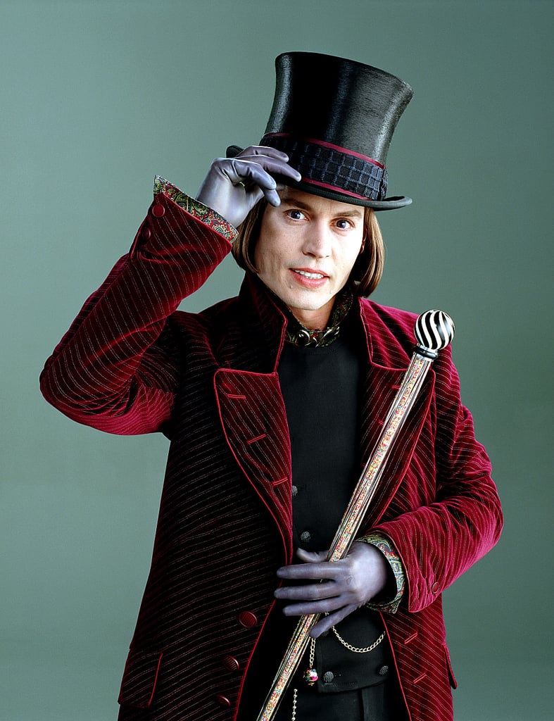 Contrasting Timothée's wooden cane, Johnny's was filled to the brim with colorful sprinkles and topped with a whimsical black-and-white handle.