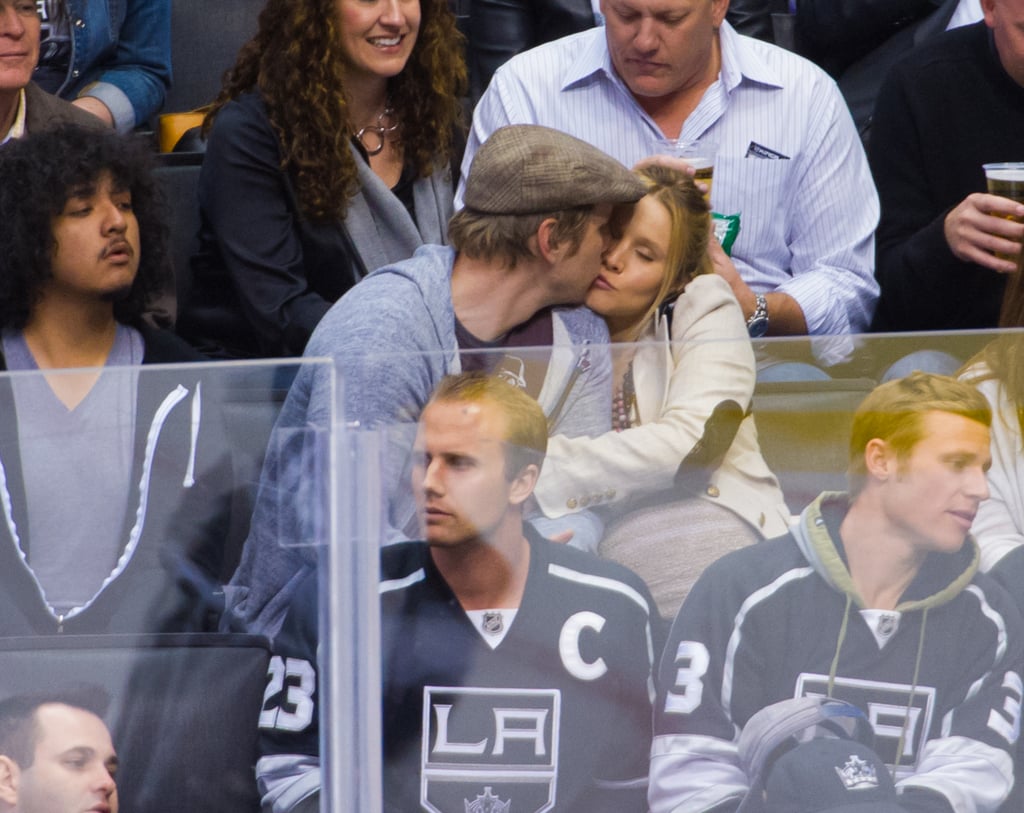 They kept close while cheering on the LA Kings in February 2013. They kept close while cheering on the LA Kings in February 2013.