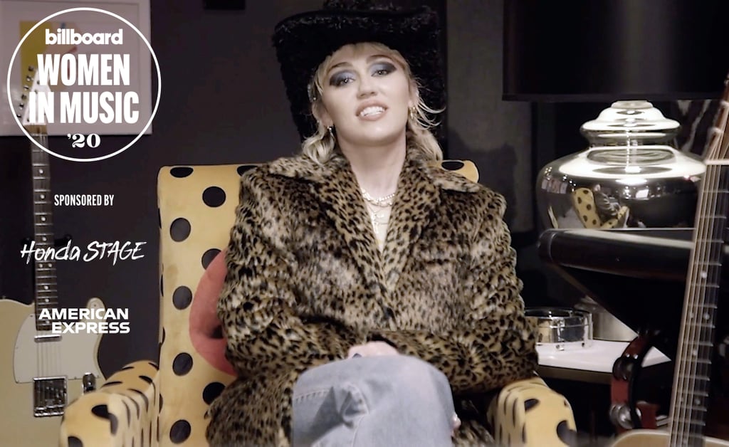 Miley Cyrus's Leopard Coat at Billboard Women in Music Award