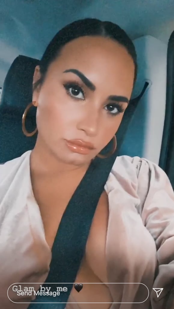 Demi Lovato Wears Pink Velvet Dress For Date With Max Ehrich