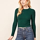 Reformation Cropped Cashmere Crew