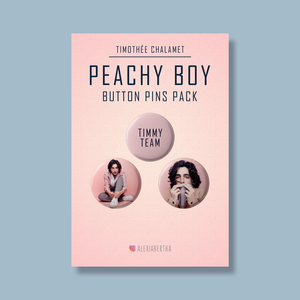 Timothée Chalamet Peachy Boy Buttons