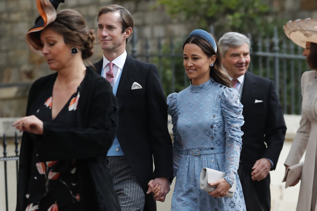 Pippa Middleton Blue Dress at Lady Gabriella Windsor Wedding