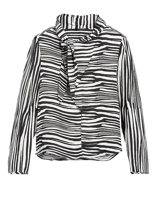 Tied Mock-Neck Top