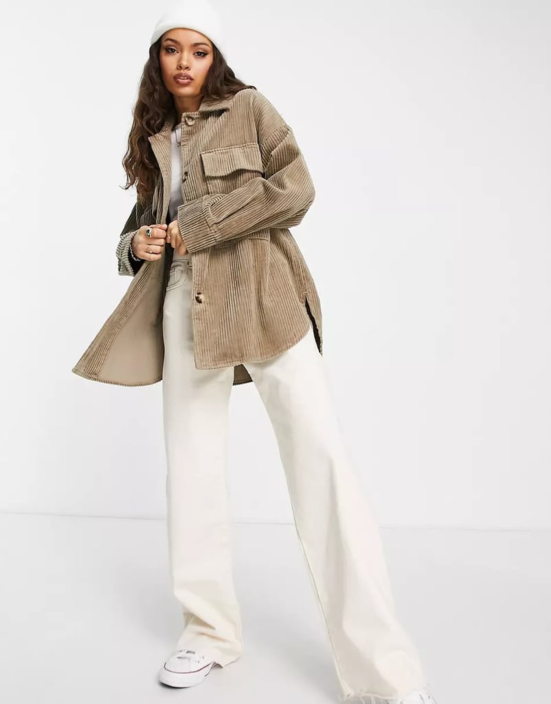 Best Ribbed Corduroy Jacket: ASOS Design Petite Jumbo Corduroy Shacket