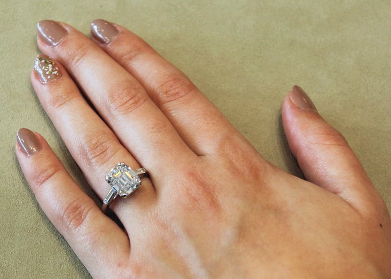 4.57 Carat Vintage Emerald-Cut Diamond Ring (Sold)