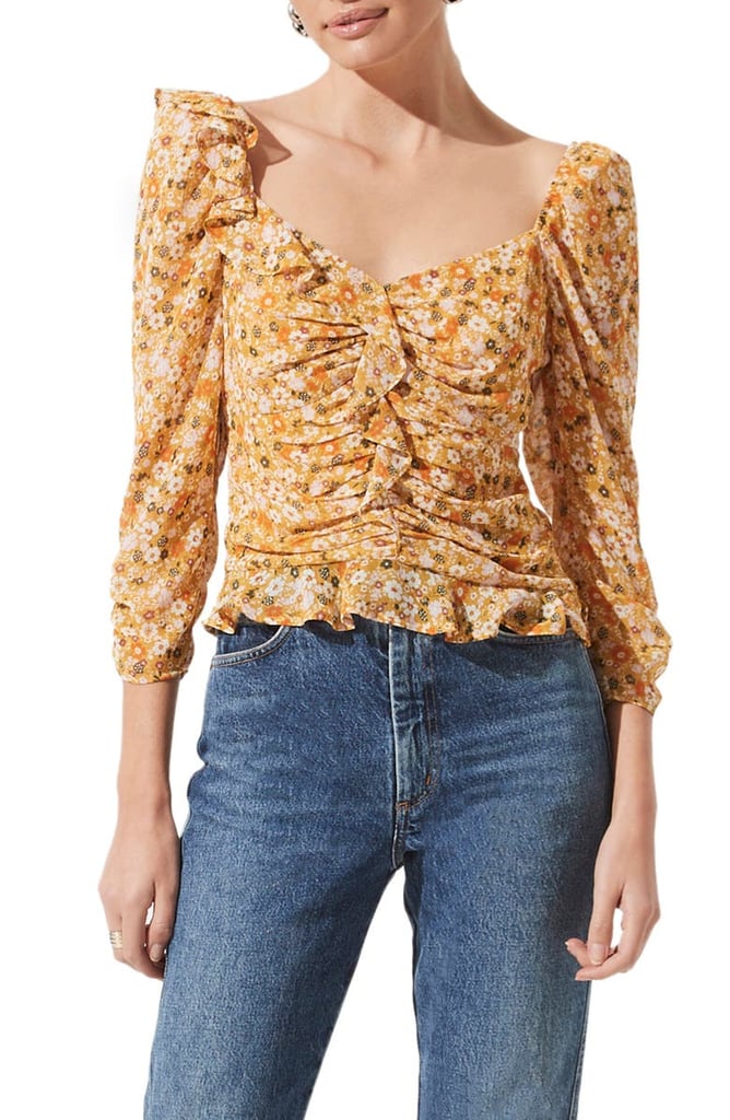 A Standout Top: ASTR the Label Ruched Sleeve Blouse