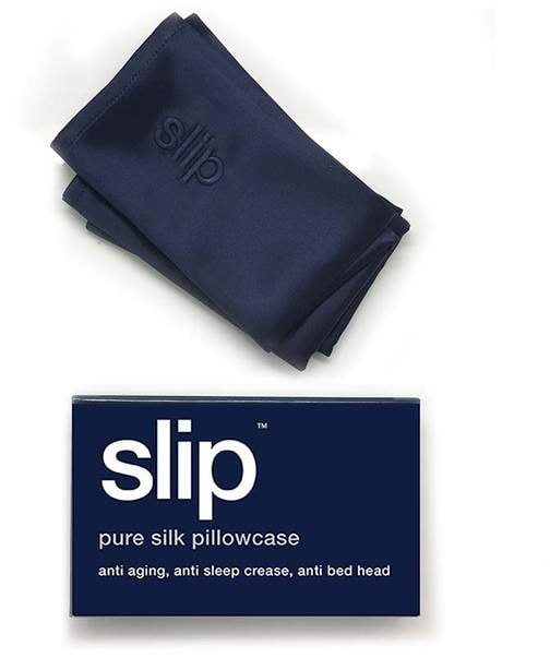 Slip Slip Pure Silk Pillowcase Navy