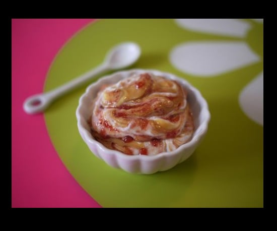 Peanut Butter and Jelly Swirled Yogurt