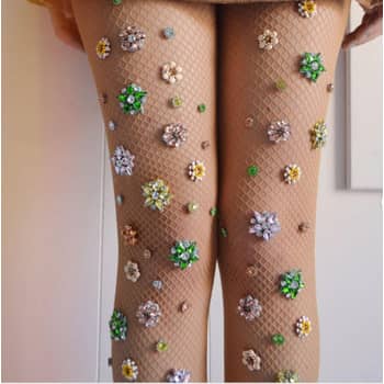 26 Embellished hosiery ideas  lirika matoshi, fishnet tights, embellished