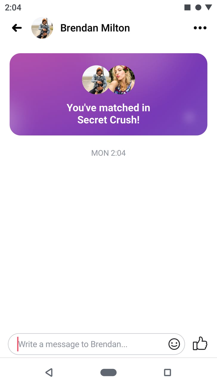 Head to your crush's Secret Crush profile to start a conversation and