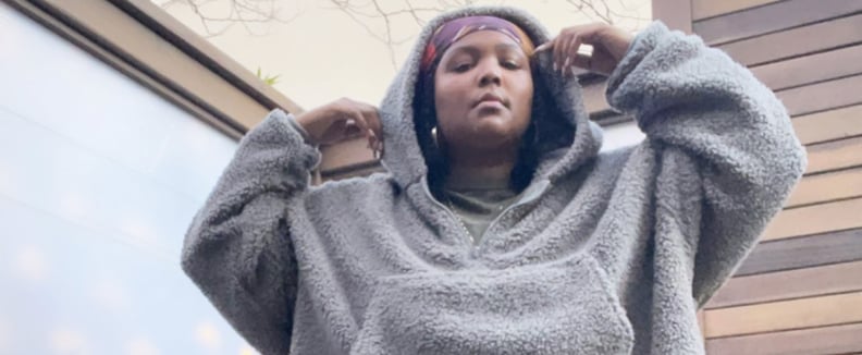 Lizzo's Cozy Athleisure Outfit With The Comfy Teddy Hoodie