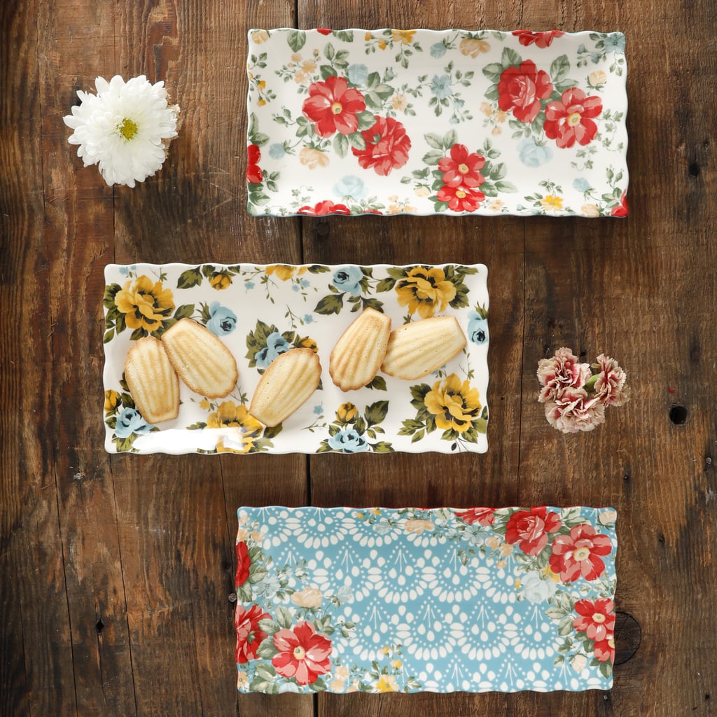 The Pioneer Woman Floral Medley 3-Piece Serving Platters