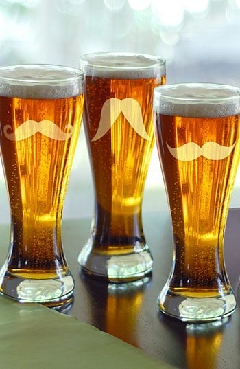 Mustache Pilsner Glasses