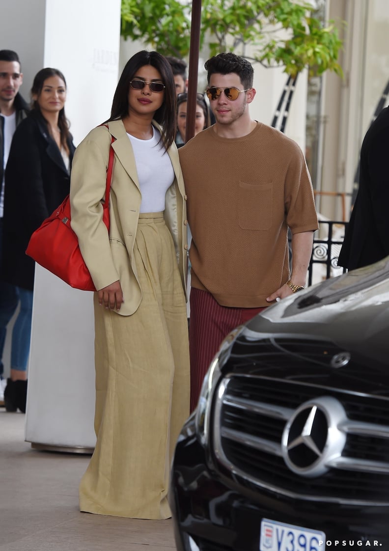 Priyanka Chopra Wearing an Alberta Ferretti Linen Suit at Cannes