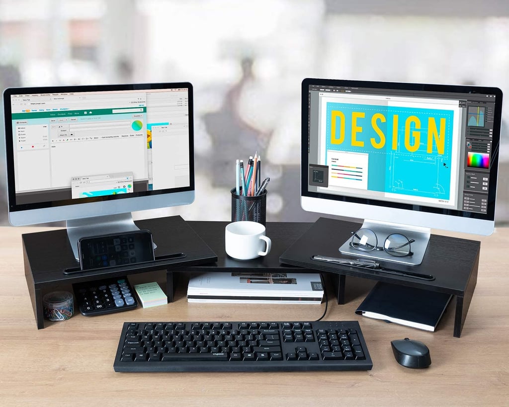A Cool Product For the Home Office: Ameriergo Dual Monitor Stand Riser