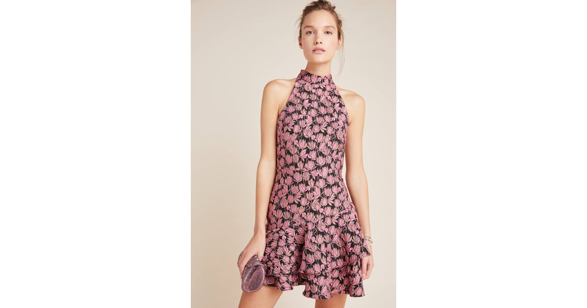 Ml monique lhuillier rita ruffled mini dress