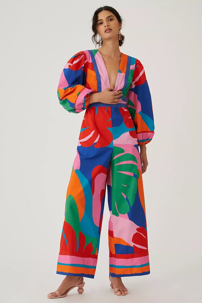 Go Bold: Farm Rio Deep-V Jumpsuit