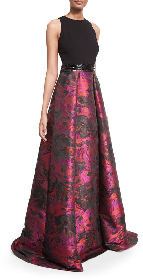 Carmen Marc Valvo Sleeveless Combo Full-Skirt Gown ($1,295)