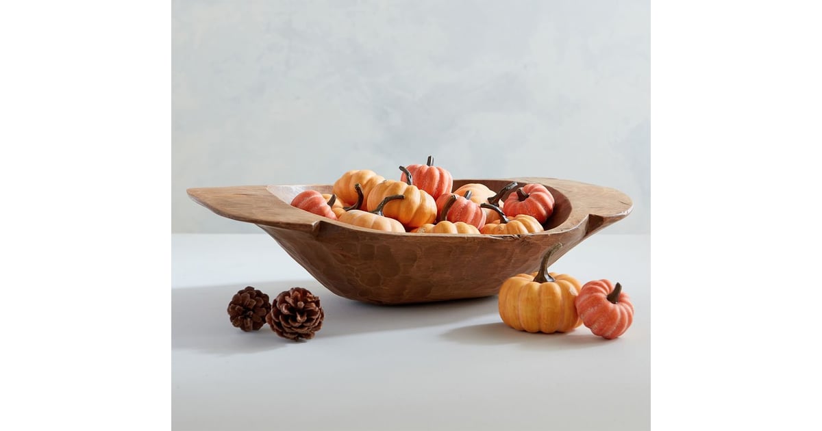 For an Affordable Decor Piece Pottery Barn Faux Mixed Pumpkin Vase Filler Easy Fall Decor