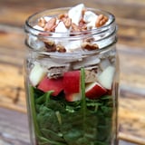 Grilled Beet and Chicken Spinach Salad in a Jar