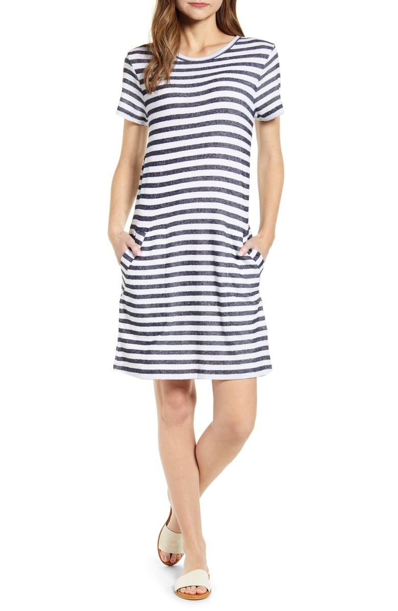 Caslon Stripe T-Shirt Dress