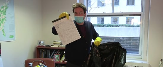 Watch Jimmy Fallon Clean Steve Kornacki's Chaotic Office