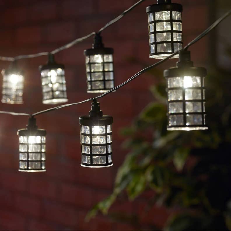Patio lantern hotsell string lights